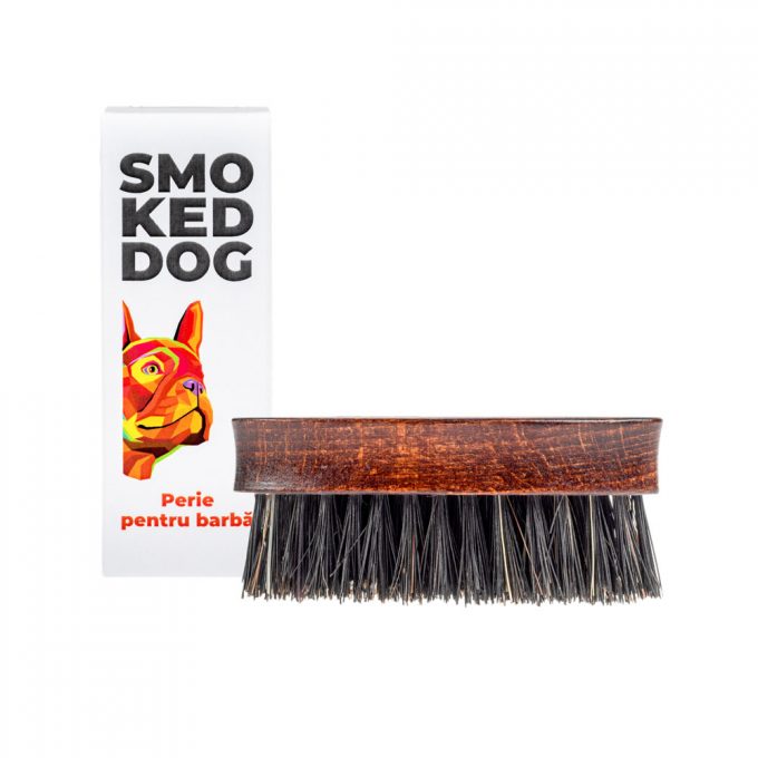 perie de barba mica smoked dog